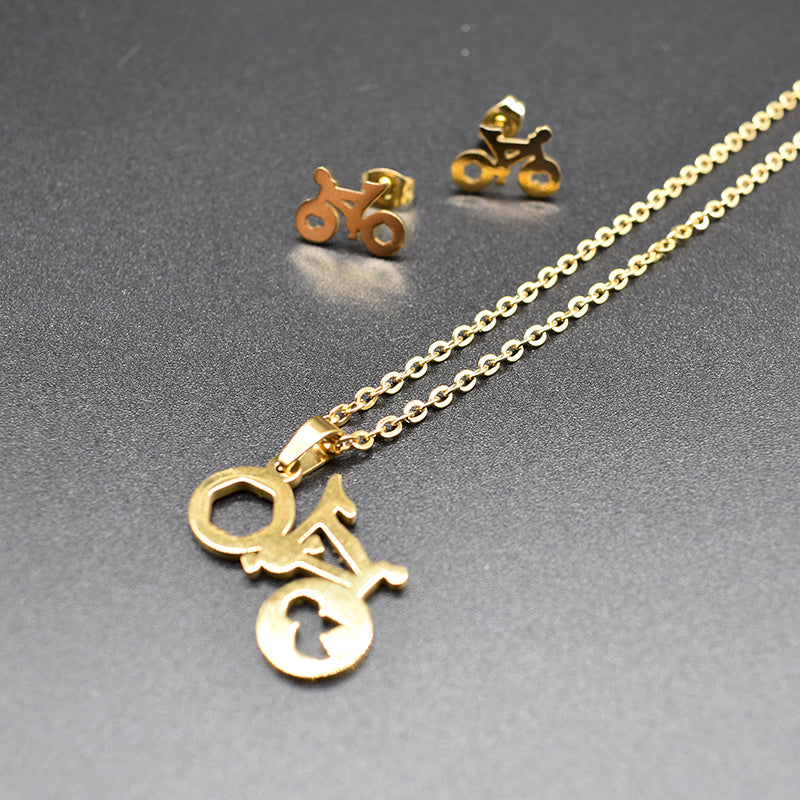 Set de Collar y Aretes Bicicleta FSETX13