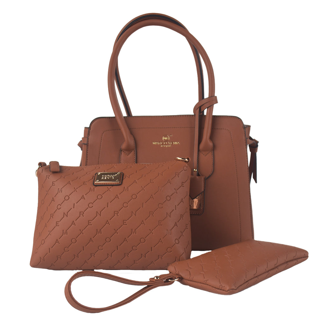 Cartera 3 en 1 Angelina Marrón